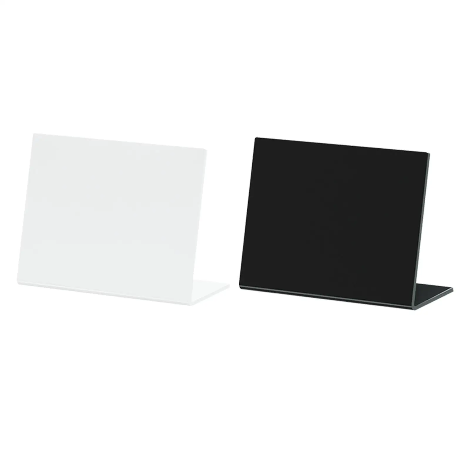 20 Pieces Acrylic Chalkboard Signs Place Cards Blank Elegant Multifunctional Decorative Tabletop L Shaped for Weddings Buffet