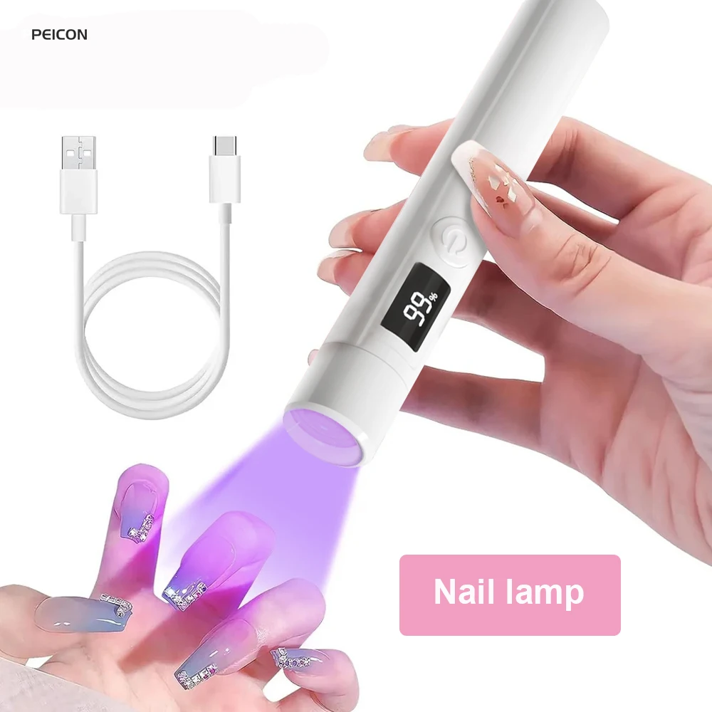 UV LED Nail Lamp Mini UV Nails Drying Lamp Professional Ultraviolet Nail UV Light Portable Nail Dryer Stand Lamp for Manicure