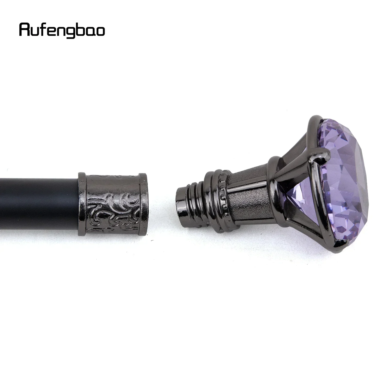 قصب مشي فضي من النوع الماسي ، عصا مشي مزخرفة للرجال ، مقبض كروشيه أنيق من قصب الكروشيه ، الموضة ، 93 أو مكعب