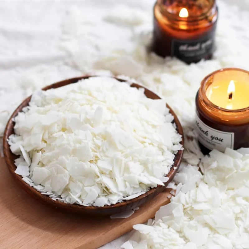 1kg/500/250/100g Pure Soy Wax for Handmade Candles Pre-Core Pigments Aromatherapy Material DIY Crafting Supplies view 2