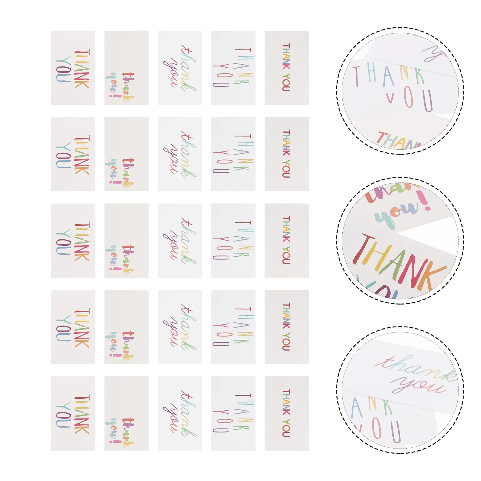 150 Pcs Thank You Card Greeting Postcard Wedding Cards Gift Blessing Decorative Coated Paper Holiday Delicate Party Festive