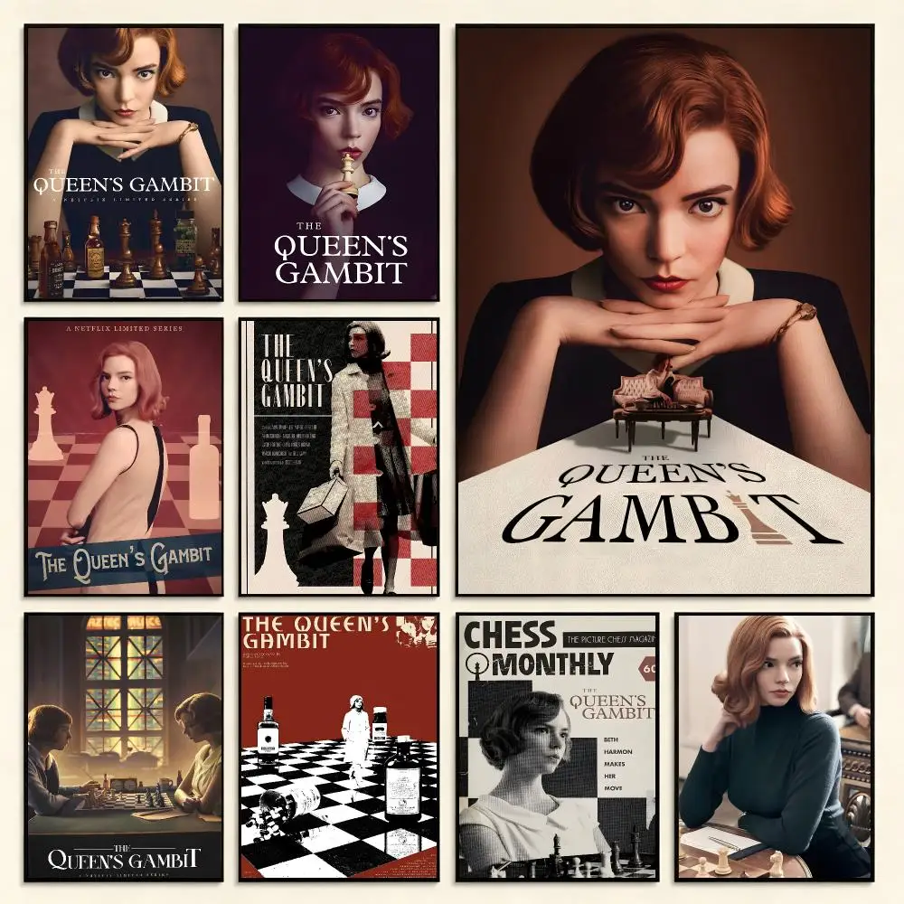 Drama Series The Queen's Gambit Poster Digital Solvent Print Waterproof PP Fade-Resistant Wall Art Room Decor Gift