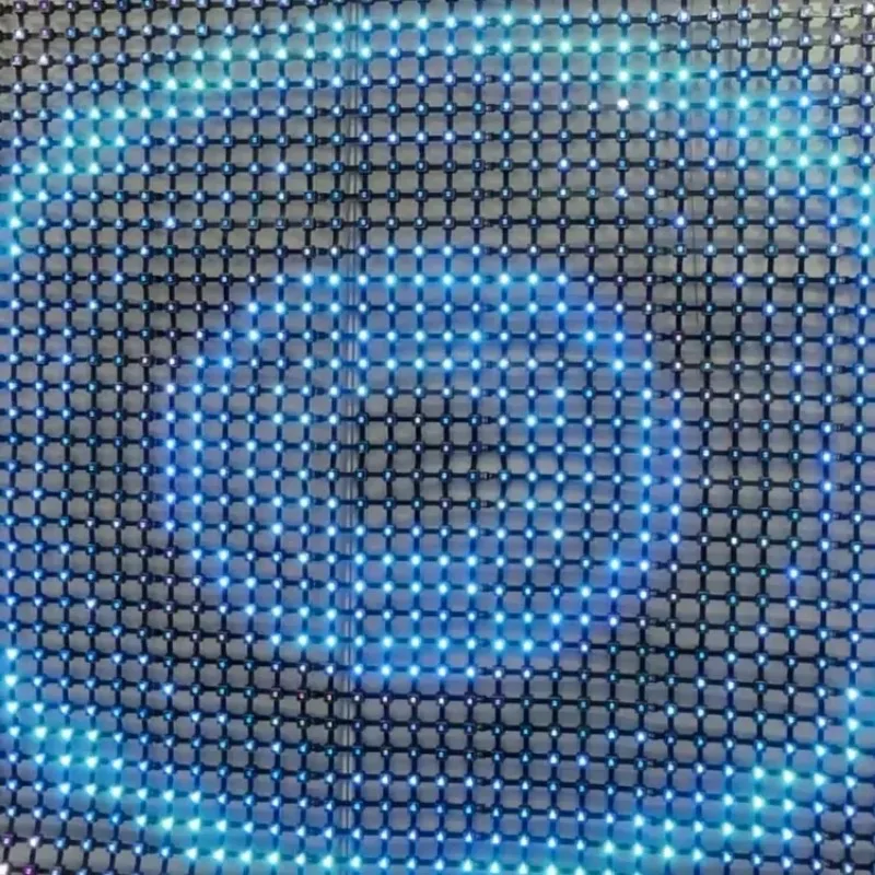 40mm soft outdoor building facade customizable led video mesh screen exterior