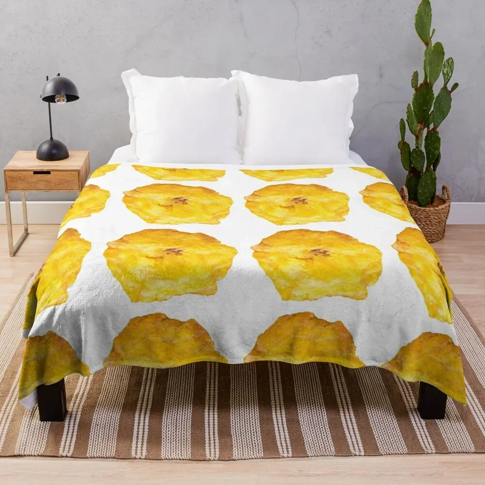 

Tostones Pattern Throw Blanket Soft Solid Color Blanket for Couch Bed