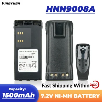 HNN9008A 1500Mah Vervanging Batteryfor Motorola HT750 HT1250 GP320 GP328 GP140 GP240 PRO5150 MTX950 Met Riem Clip HNN9008