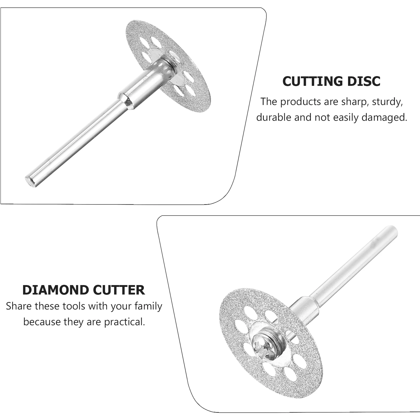 

12pcs Diamond Slices Grinding Wheel Cutting Tools Mandrel Disc Metal Gems Glass Porcelain Ceramic Tiles Carbide Rocks