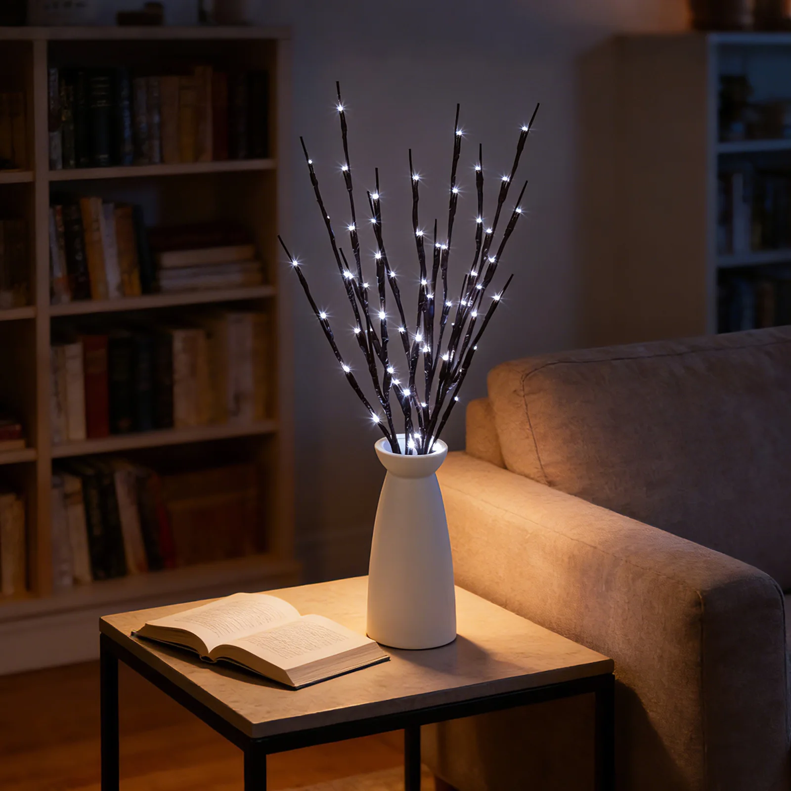 

3Pcs LED Branch Lamp Simulated Tree Branches 20LED Flower Arrangement Home Light Decor Foldable Metal Wire Branch Light