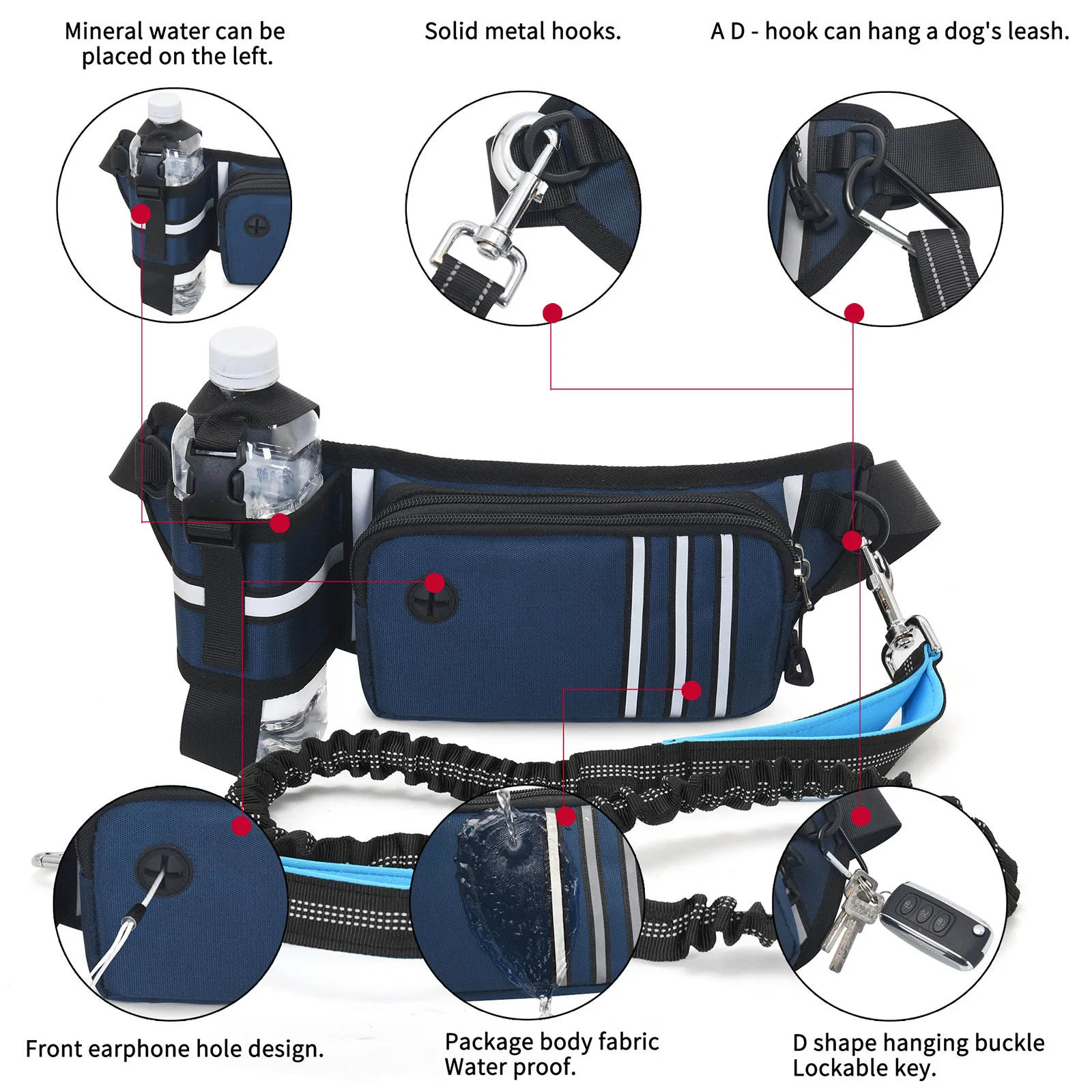 Hands Free Dog Leash with Kett - Running Gear Dog ulasan dan harga