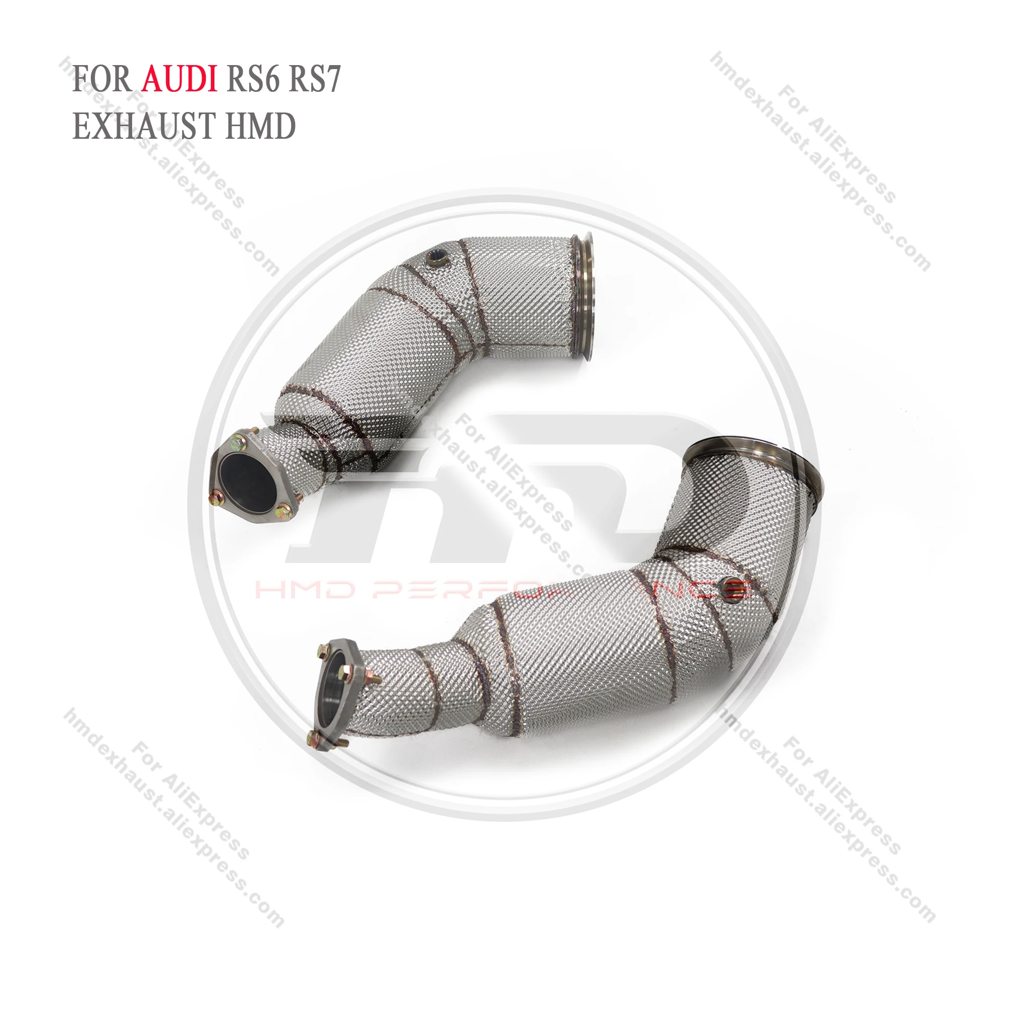 

HMD Exhaust System Stainless Steel Performance Downpipe for Audi RS6 RS7 C8 4.0T With Heat Shield Pipe Non OPF Version