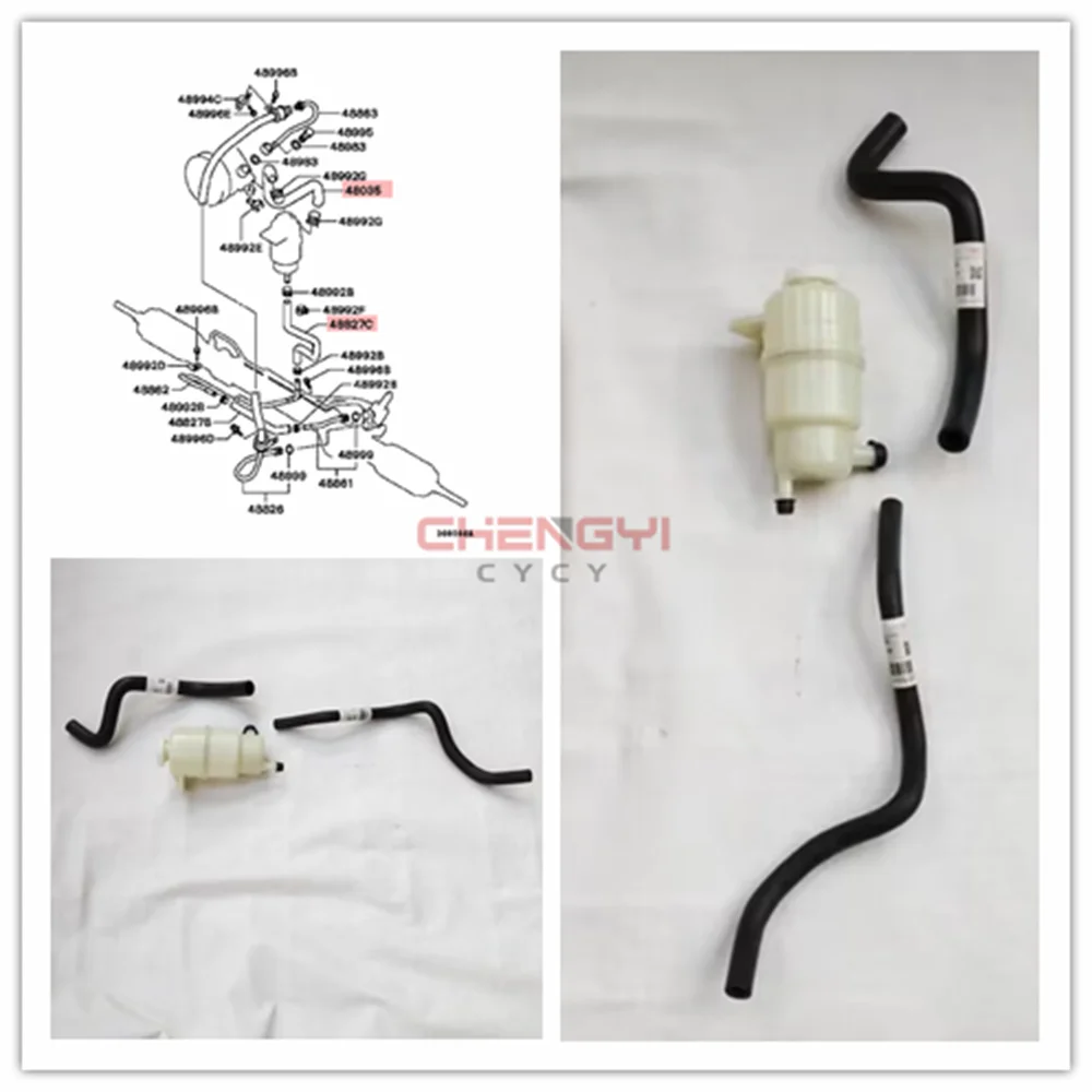 Power Steering Oil Reservoir Tank Tubing For Pajero Montero V63W V65W V73W V75W V77W MR961246 MR448177 MR418484 MR418485