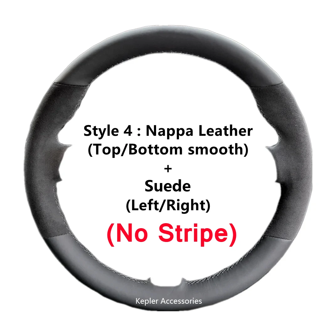 High Quality Genuine Leather Suede Steering Wheel Cover White Thread Car Accessories for KIA OPTIMA CEED CEE'D 2 PROCEED PRO 5
