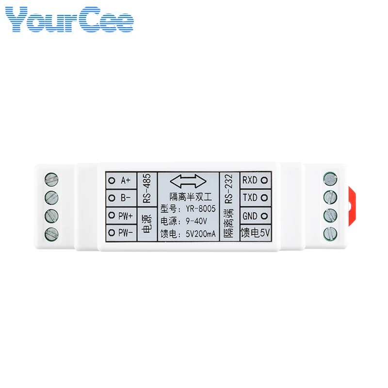 RS232 to RS485 Repeater Signal Amplifier Isolated Isolator Level Communication Protocol Converter Serial Port Conversion Module