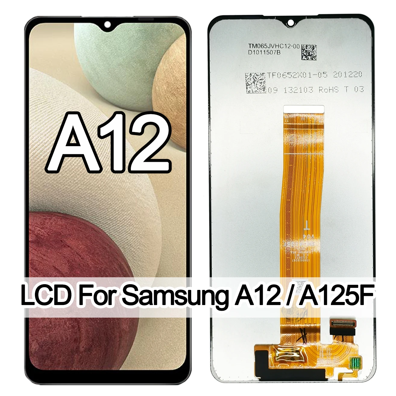 LCD 터치 스크린 디지타이저 어셈블리 교체 수리 부품, 삼성 갤럭시 A12 A125F A125F/DS 디스플레이, 신제품