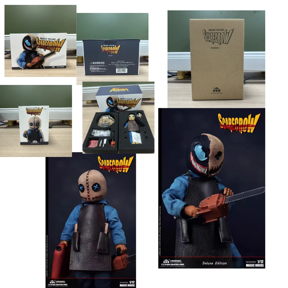 

Coomodel Scarecrow Action Figure Magical Cabin MH004 Deluxe ver Authentic Collectible Model With Chainsaw Interchangeable Head