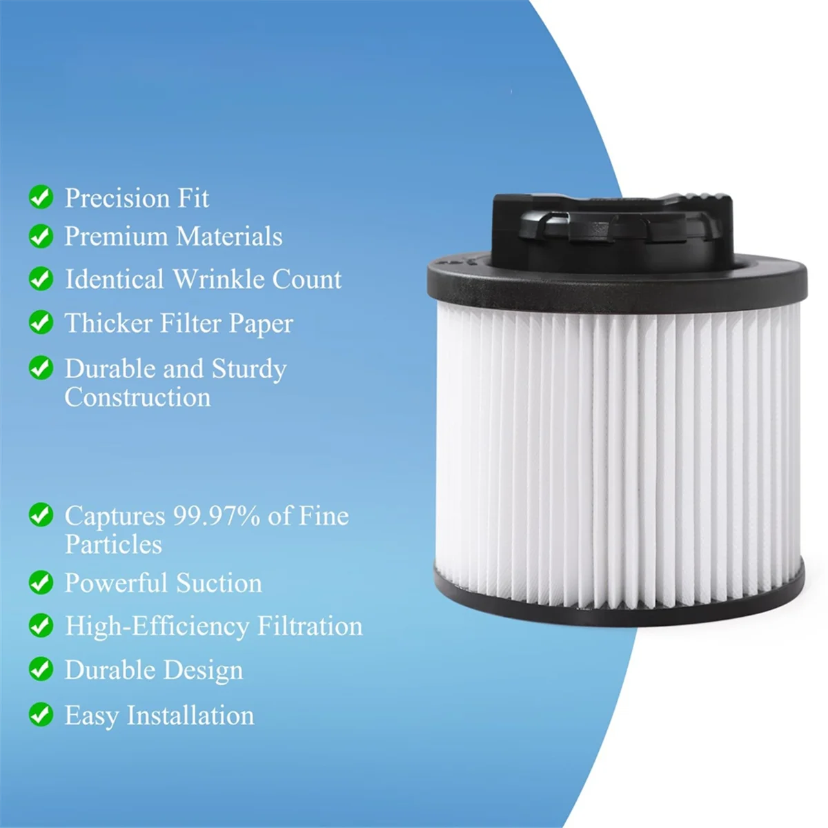 Сменные вакуумные фильтры DXVC4001, для DEWALT, 4-5 галлонов, влажного и сухого магазина Vac DXV04T DXV05P DXV05S DXV08S и DXV06G