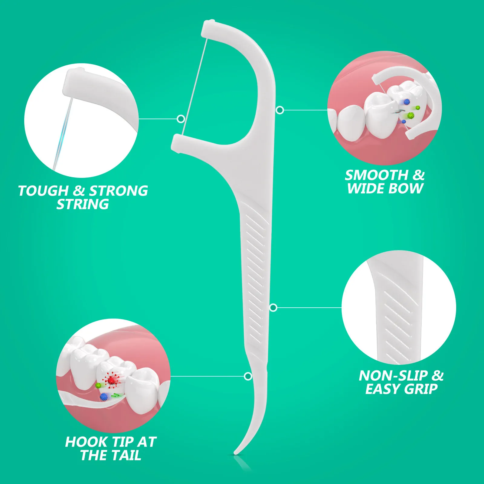 

Портативный держатель для зубной нити, автоматический футляр для зубочисток, элегантный белый диспенсер для зубной нити, дорожный контейнер