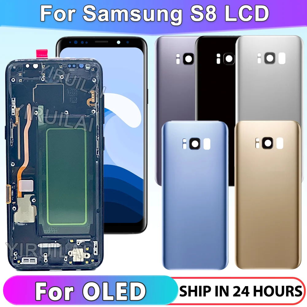 OLED-ЖК-дисплей для SAMSUNG Galaxy S8, замена дигитайзера сенсорного экрана, без ожогов, G950F, G950FD, G9500, G950U