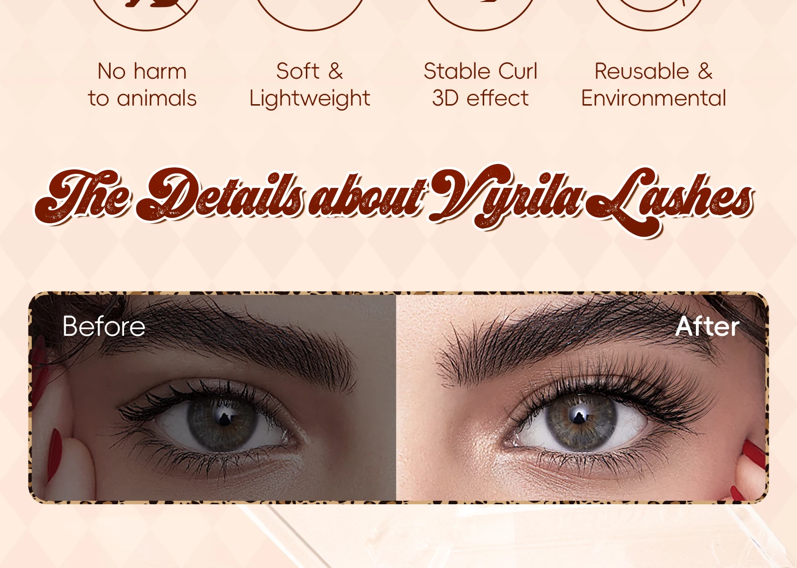 VYRILA Lashes Cluster D Curl DIY Lash Extension 3D Wispy Individual Lashes D Curl Eyelash Clusters 8-16mm Individual Lashes