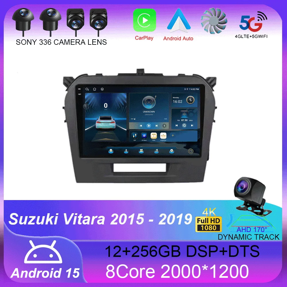 

Android 15 Carplay Auto Car Radio For Suzuki Vitara 2015 2016 2017 2018 2019 Multimedia Video Player Navigation Gps Stereo Audio