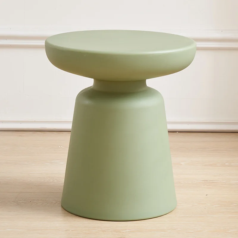 Household Plastic Round Tea Table Small Family Living Room Small Size Side Table Balcony Modern Simple Tea Table