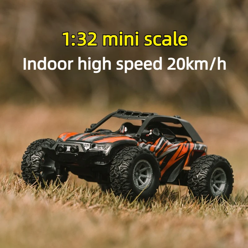 1/32 Mini RC High Speed Drift Car 20km/h Rechargeable Off-Road Climbing Small Remote Control Toy for Boys Kids Children Gift
