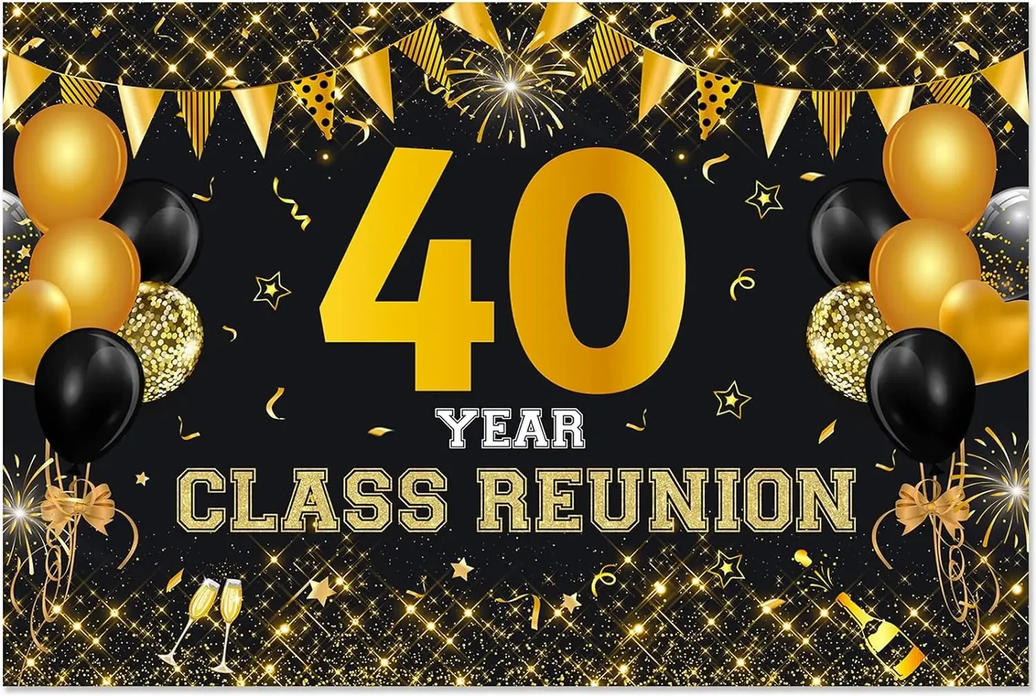 40 Year Class Reunion Backdrop 40th School Class Reunion Decor for Class of 1983 High School Reunion Welcome Back Party