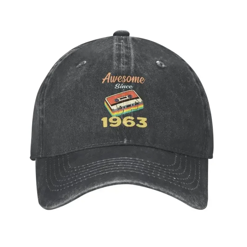 Classic Cotton Cassette 1963 Baseball Cap Women Men Custom Adjustable Unisex 60 Years Old Gifts 60th Birthday Dad Hat Hip Hop