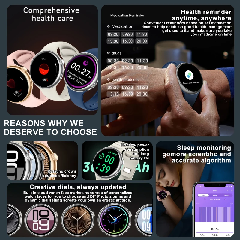 Suitable For Huawei Z12 Pro Bluetooth Calling GPS Heart Rate Fitness Sports Watch 1.46-inch Full Fit Display  Screen Smart Watch