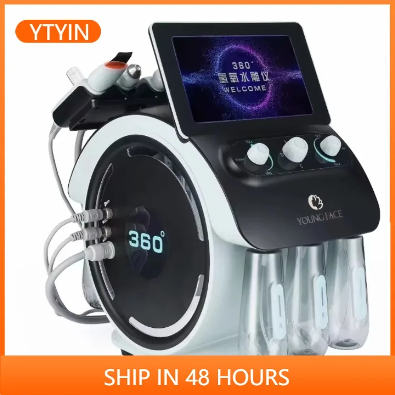

YTYINMulti-Functional 7 In 1 Small Bubble Tion Instrument 360 Visual Oxygen Hydrogen Cleaning Tool For Beauty Salon