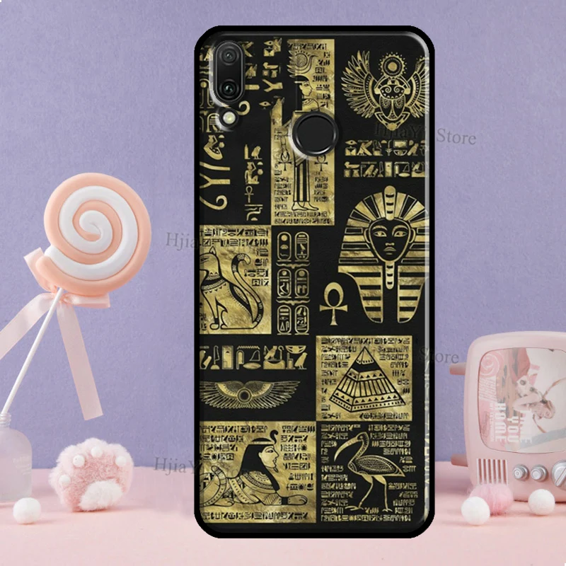 Ancient Egyptian Hieroglyphic Soft For Huawei Y7A Y6P Y5P 2020 Y3 II Y9 Y7 Y5 Y6 Prime 2018 2017 2019 Nova 3i 5T Case