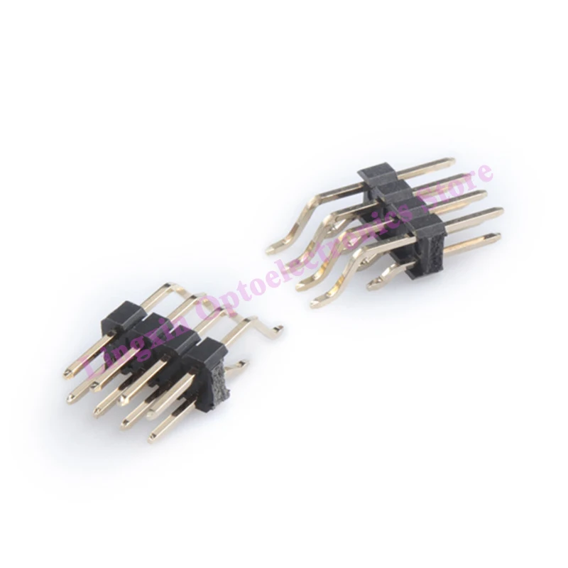 2.54MM spacing SMT horizontal patch double row pin header 2*2/3/4/5/6/7/8-40P horizontal patch pin header