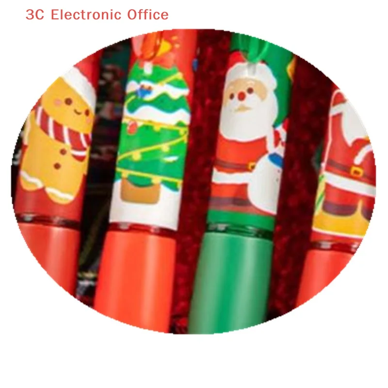 

[3SC] 6 шт., стираемые гелевые ручки с рисунком рождественской тематики, кавайные быстросохнущие ручки с гладкими синими чернилами, нейтральные ручки, студенческий подарок