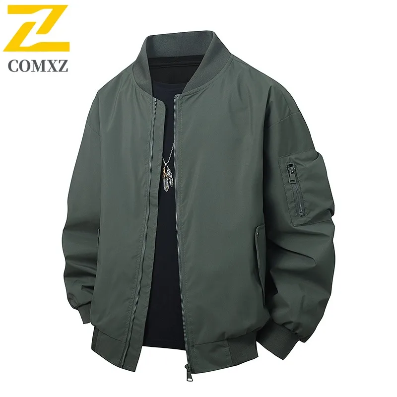 

Байкерская куртка COMXZ, красивая, минималистичная, однотонная, для работы, скалолазания, мужское пальто, 2025 г., дышащая, устойчивая к царапинам верхняя одежда для кемпинга