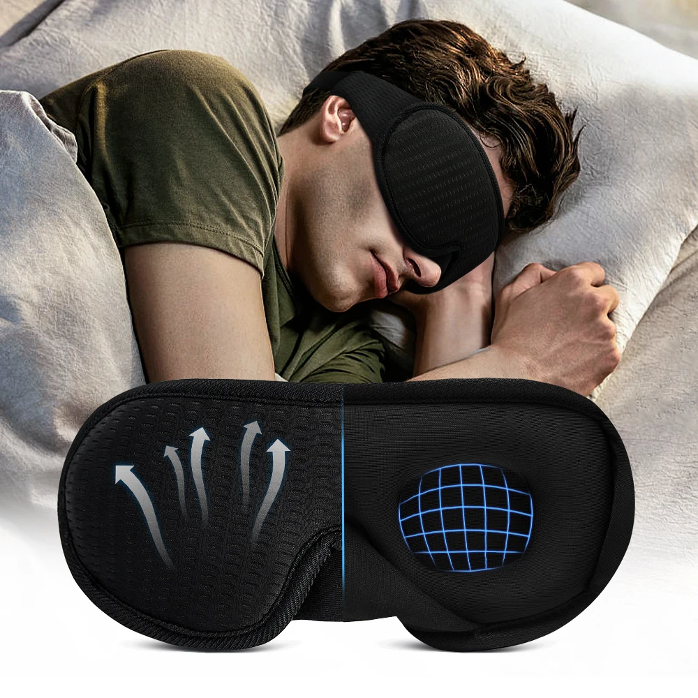 Sleep Mask 3D Deep Contoured Eye Shade Breathable Eye Patch Travel Smooth Sleep Masker Relax Blindfold Sleeping Eye Mask