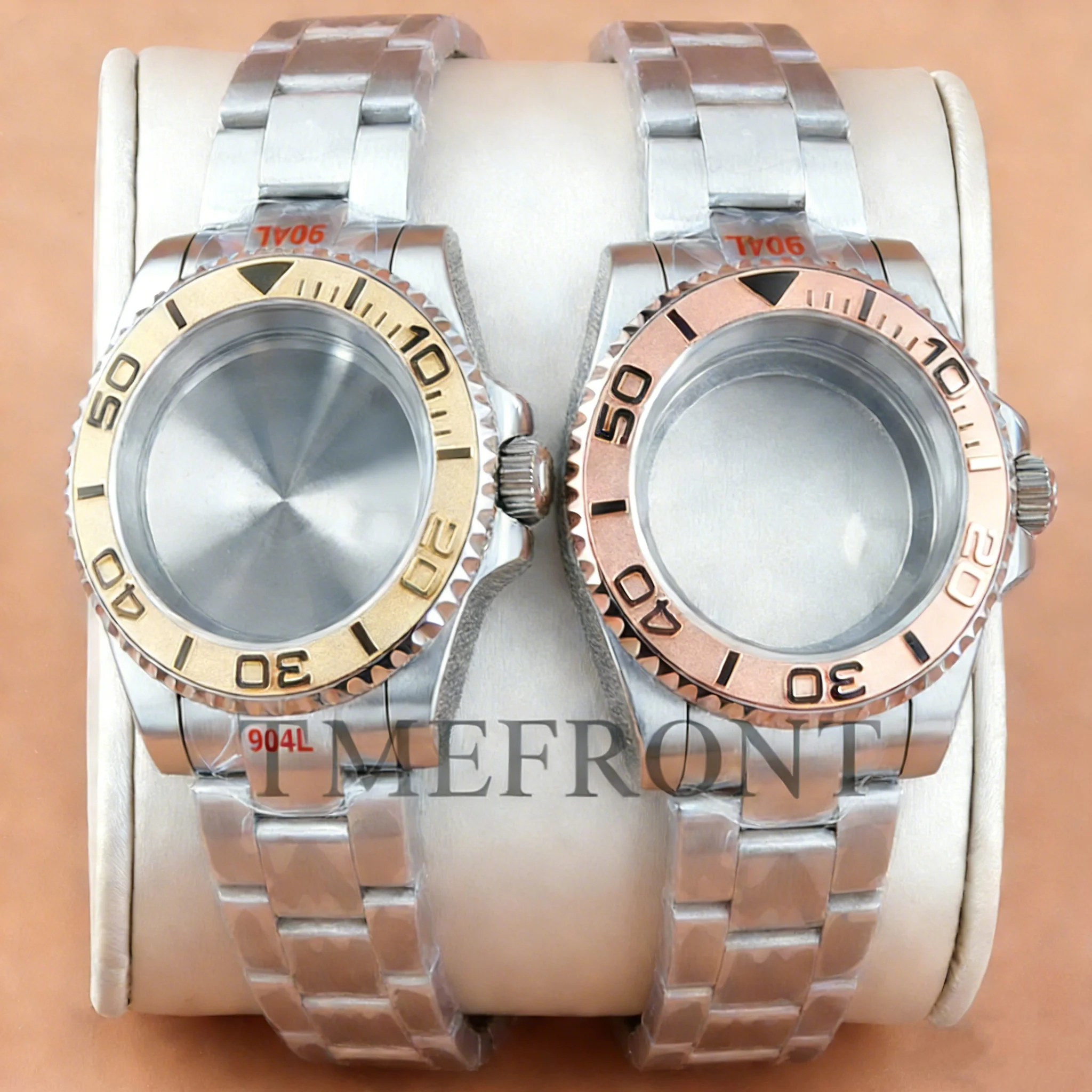 Move Uni-directional Bezel 40mm NH35 Watch Case For Yacht-master NH34 NH35 NH36 NH38 Movement Oyster Bracelet 28.5mm Dial Part