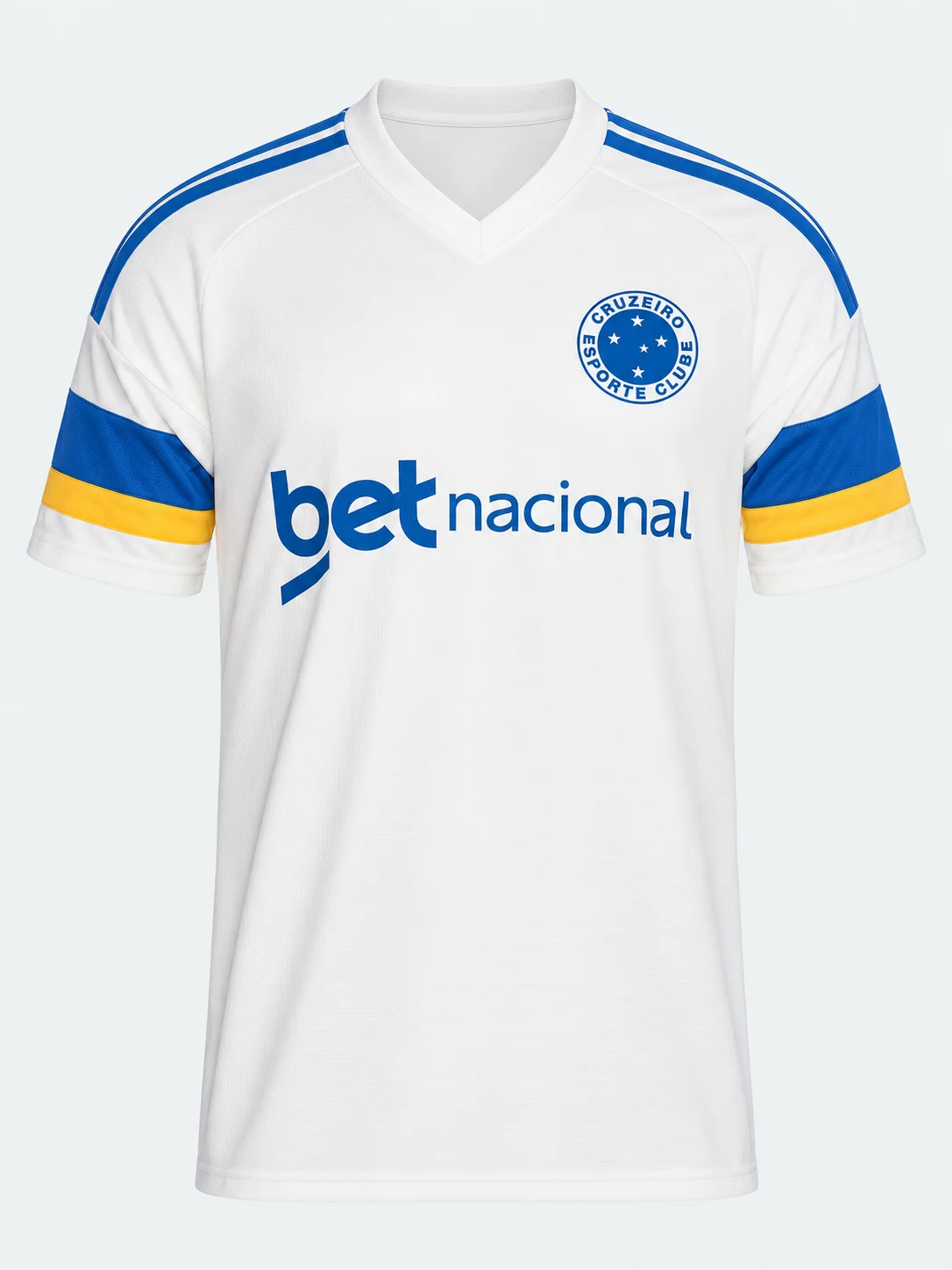 Soccer Jersey for Men Royal Blue White Star Print V Neck Short Sleeve Football Shirt for Training Match Day Casual Wear