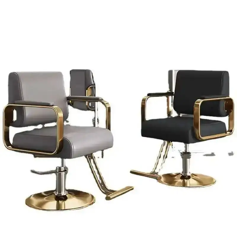 Chair Swivel Golden Rotating Aesthetic Luxury Barber Pedicure Hairdressing Chairs Stylist Silla Estetica Barber Equipment MQ50BC