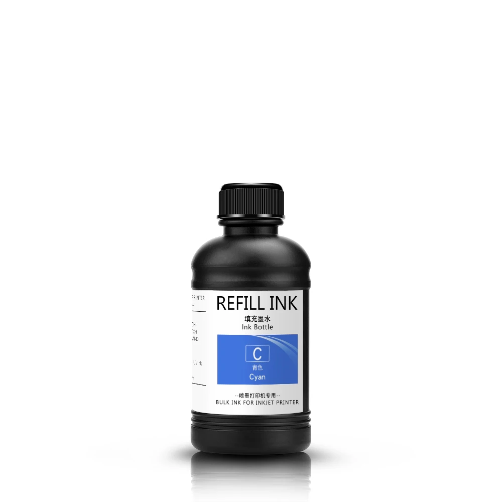 250ml UV Ink For Epson DX5 DX7 I3200 XP600 Printhead 1390 L805 L800 R330 UV Curable Ink For Epson All Modified Flatbed Printer