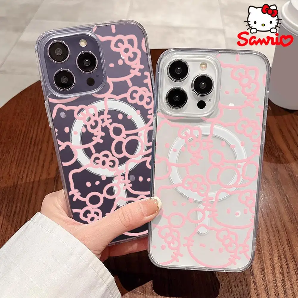 

Kitty Cat Phone Case Iphone 16/15/14/13/12/11/x/xs/xs Max/pro Max Girls Iphone Cases Sanrio Kt Pink Accessory 2025 New