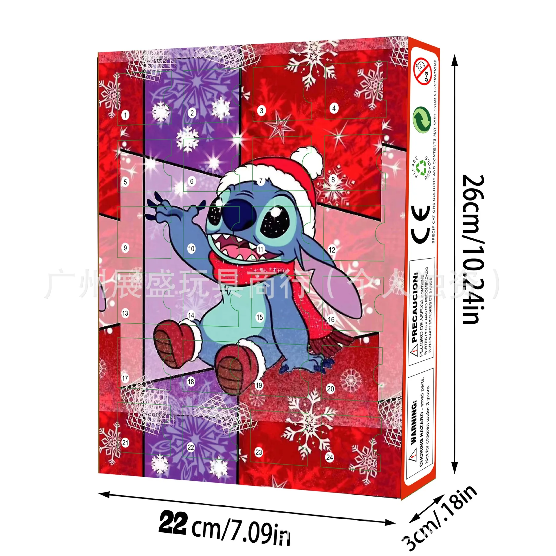 24pcs Disney Lilo & Stitch Christmas Advent Calenda Figures Toys Halloween Calendar Box Kawaii Stitch Model Doll Kids Gifts