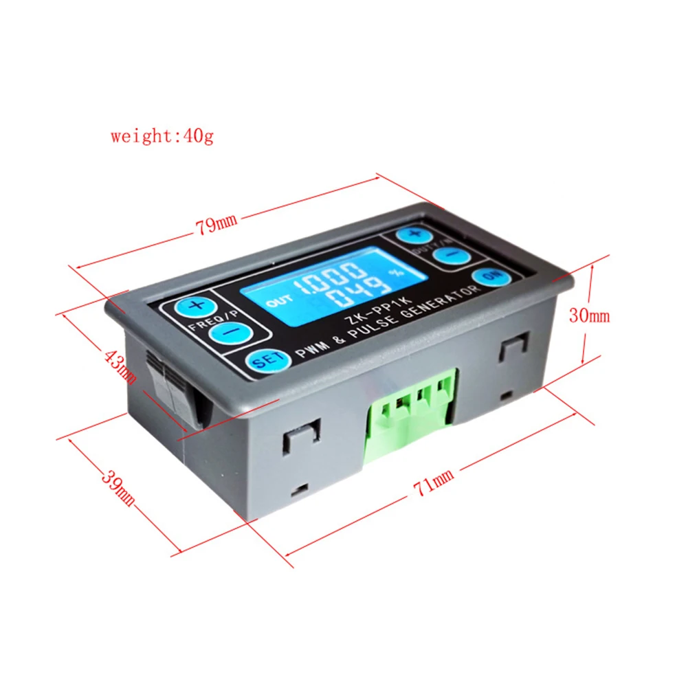 ZK-PP1K وضع مزدوج LCD PWM إشارة مولد 1-قناة 1 هرتز-150 كيلو هرتز PWM نبض تردد دورة العمل قابل للتعديل مربع موجة مولد