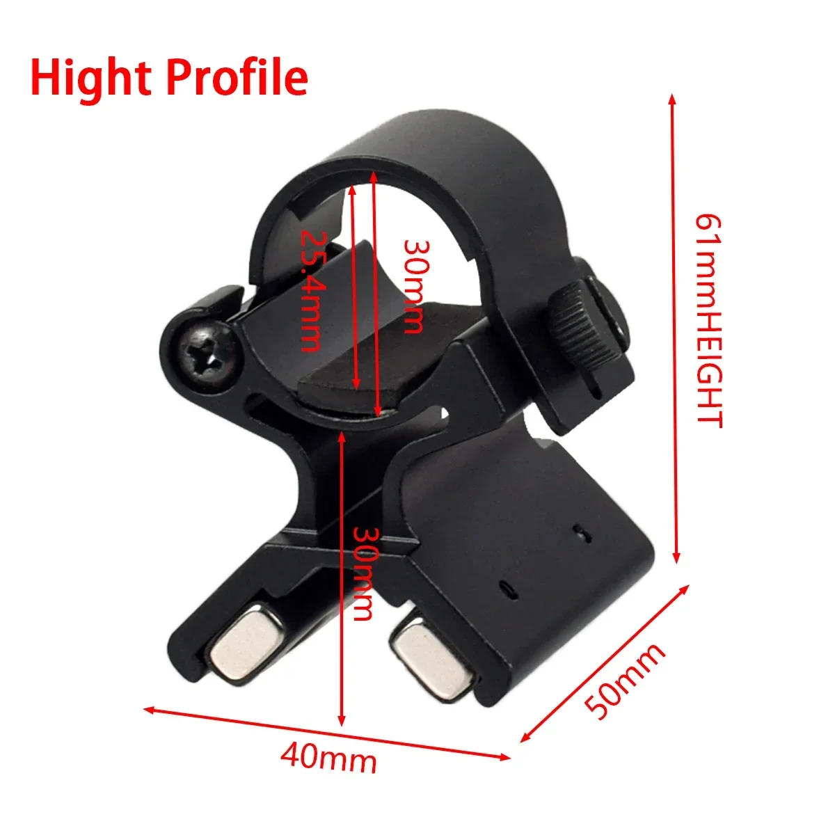 Magnetic Scope Mount Magnet Flashlights Mount Strong Holder Led La-ser Torch Lanterna Bracket Ring Diameter 1 inch AluminumAlloy