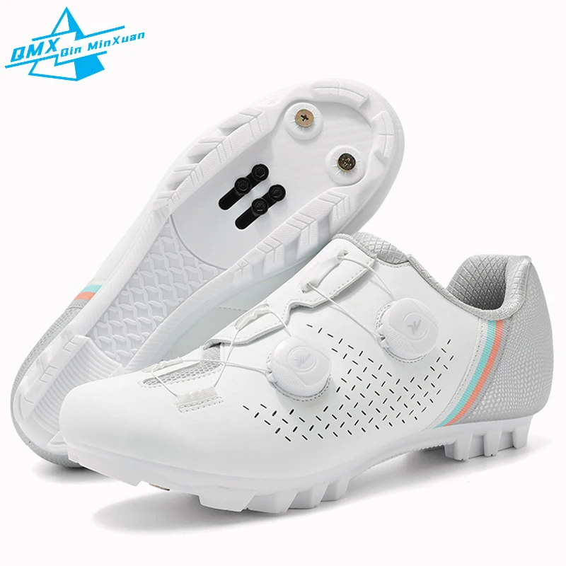 

New MTB Cycling Shoes Men Professional Flat Road Racing Cleat Shoes Self-Locking Mountain Bike SPD Shoes Bicycle Sneakers Women