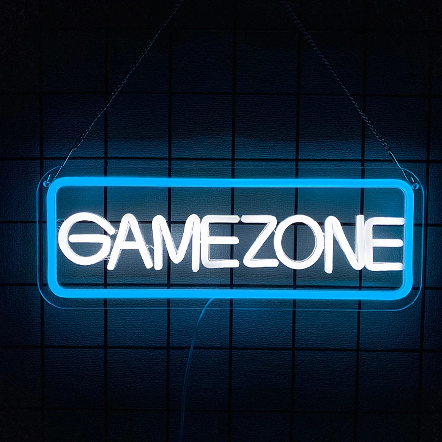 

Game Zone Led Letter Neon Sign, The Best Gift For Gamers, Used For Artistic Decor Of Rooms, E-Sports Rooms, Clubs And Man Caves.