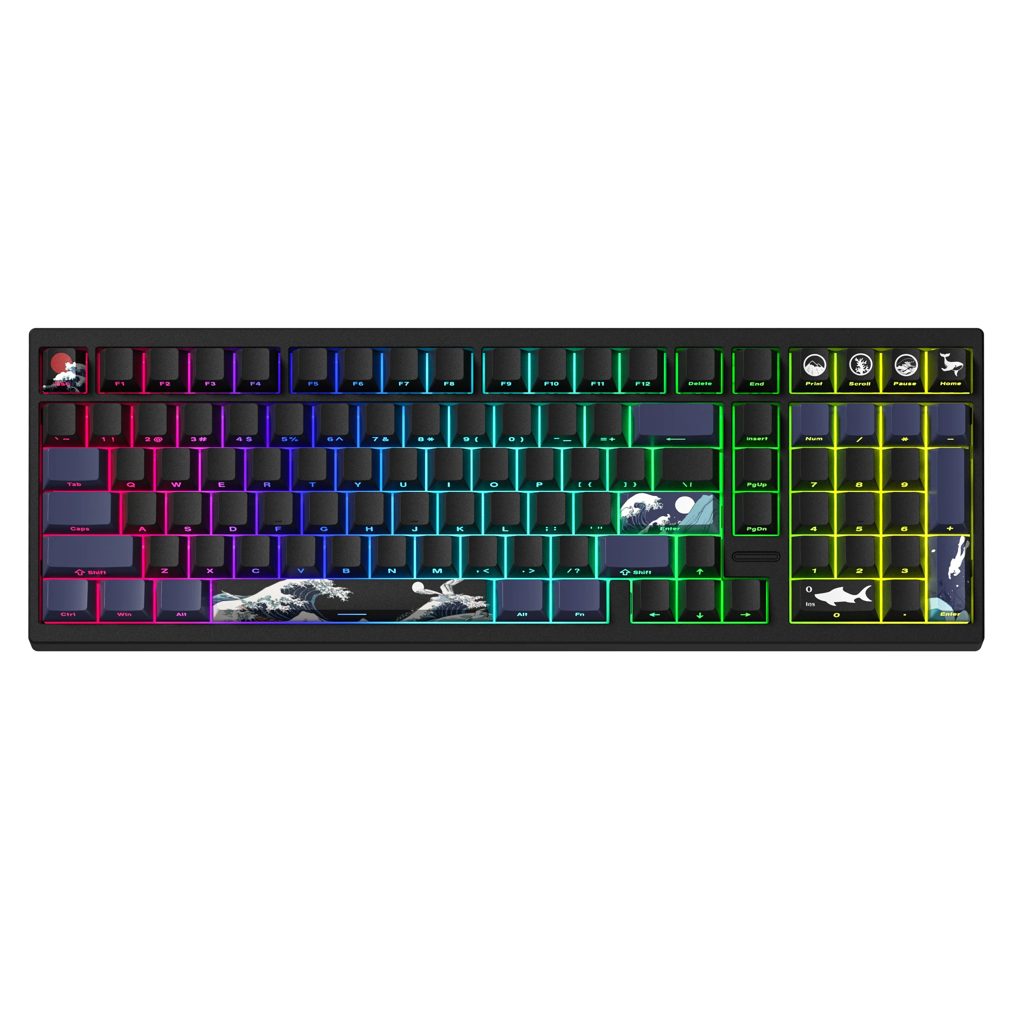 

Womier M99 QMK 3 Mode Black Coral Sea Bluethooth Wirelsee Gaming Mechanical Keyboard Hot-Swap Custom Gamer Keyboard for PC