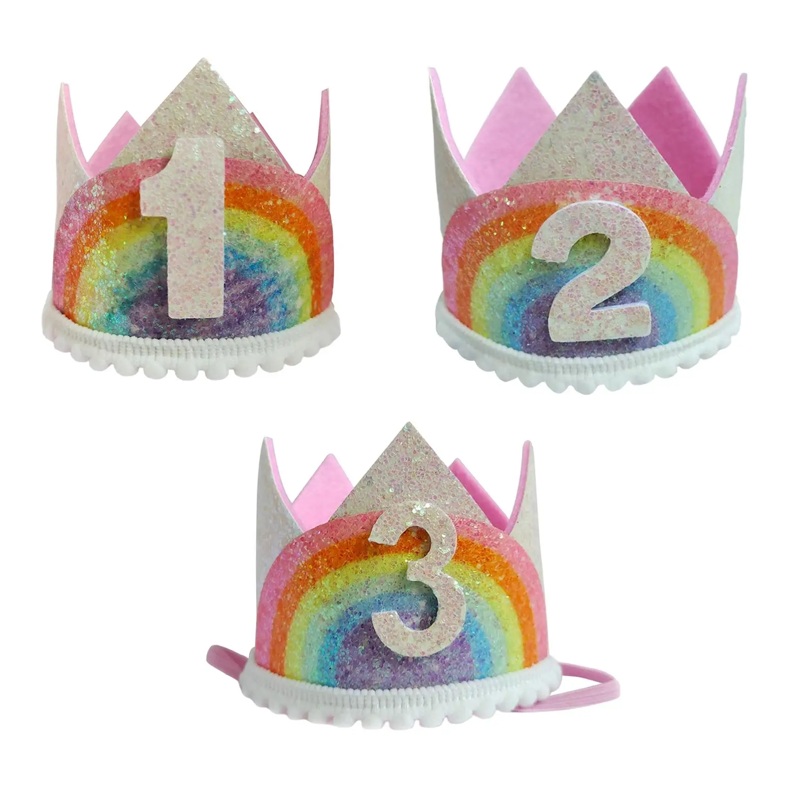 Birthday Sequins Headband Birthday Hat, Photo Birthday Caps Hair Accessories Decoration