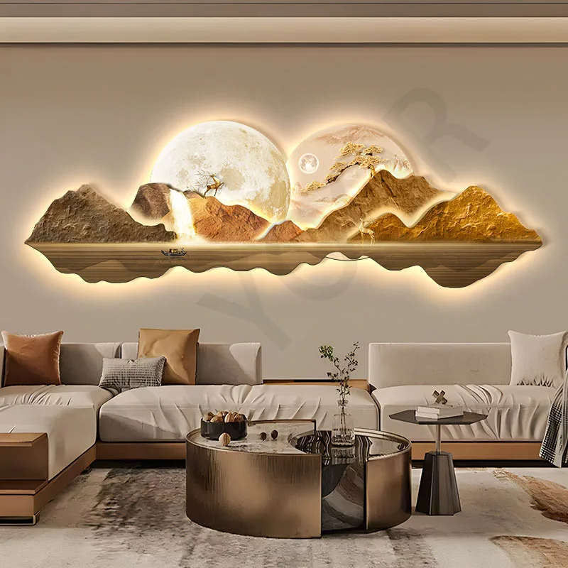 Wall Lamp Entrance Decoration Light Corridor Hanging Hallway Modern Nordic landscape Painting Lamps Home Living Room Mural Light