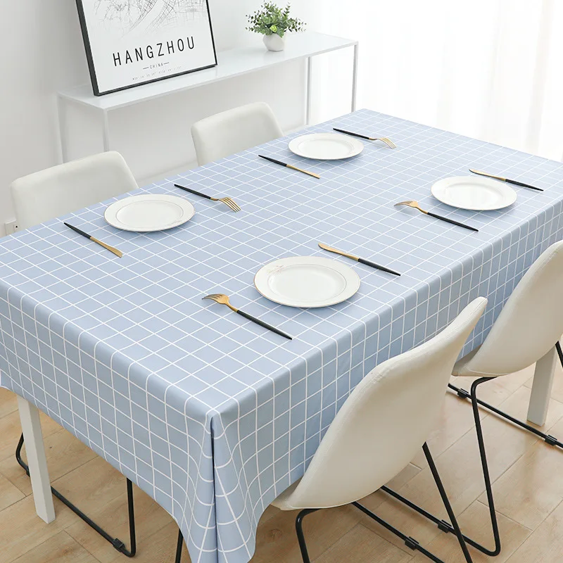 PVC tablecloth waterproof and oil-proof washable desk cloth student rectangular table cloth coffee table table mat