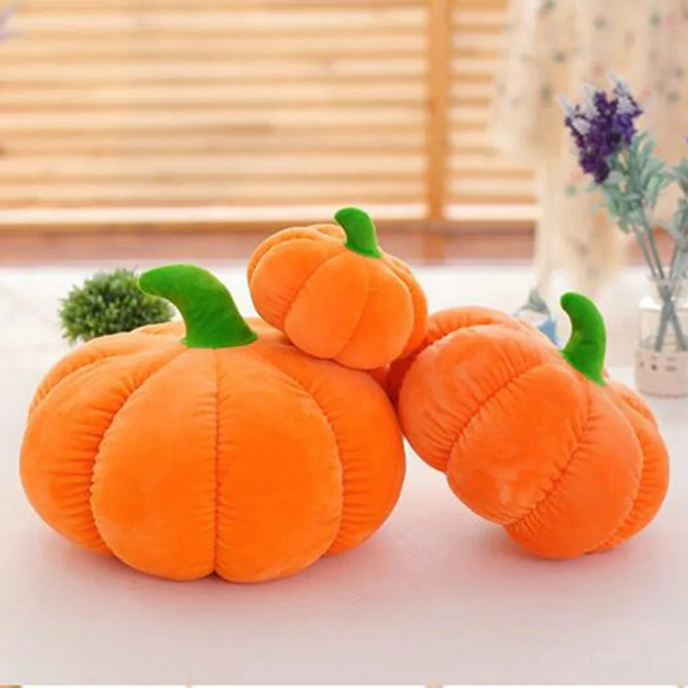 16/30/40cm Size Soft Pumpkin Plush Toys Lovely Stuffed Plant Bedroom Decoration Halloween Decor Dolls Soothing Pillow for Kids