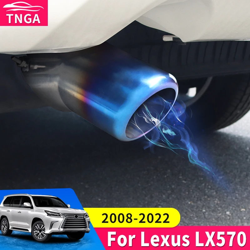 For 2008-2022 Lexus LX570 450d Modification Exterior   Accessories Tail Throat Exhaust Pipe Decorative LX 570 Muffler Exterior